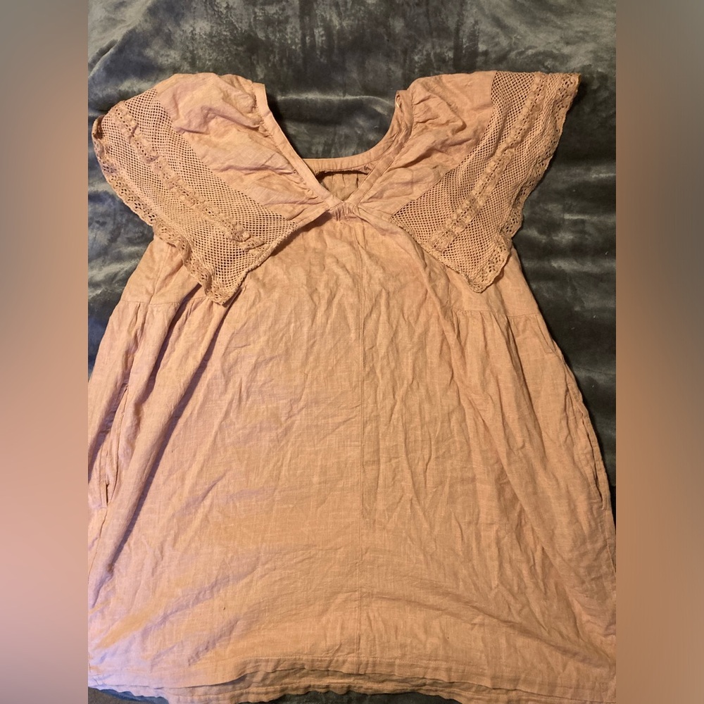 Women’s Old Navy  Flutter-Sleeve Tie-Back Mini Swing Dress Size XXL - Picture 6 of 8